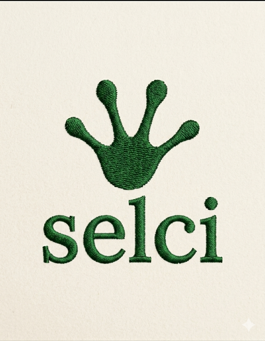 Logo Selci ricamato su tessuto